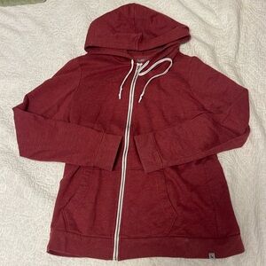 Red zip up
